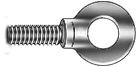 Metric forged machinery eye bolts with shoulder